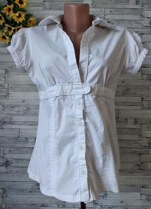 Жіноча блуза stradivarius літня сорочка білого кольору розмір 46 м3 фото