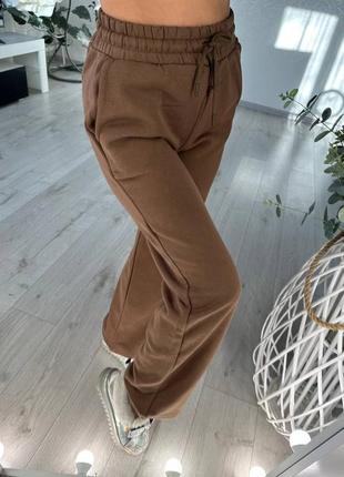 Тёплые женские штаны-палаццо на флисе 
•арт#   81118

размеры  s m l
производство турция3 фото