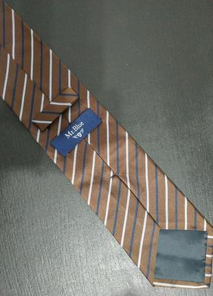 1+1=3🔥 сост нов mr. blue галстук в полоску коричневый zxc lkj4 фото
