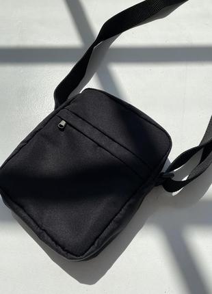 Чоловіча текстильна сумка через плече, матеріал оксфорд 600 німеччина, чорного кольору2 фото