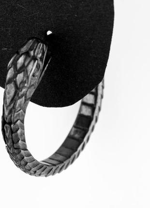 Сережки кільця уроборос срібло ручна робота5 фото