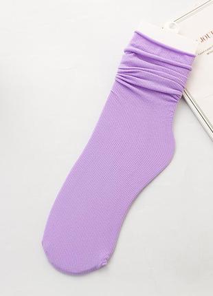 Шкарпетки однотонні без п'яти тонкі нейлон 36-39 лаванда