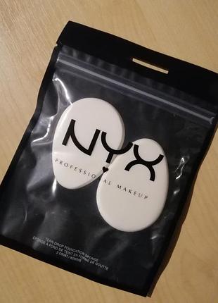 Nyx acc04 teardrop foundation sponge - спонж для макіяжу, 2 шт