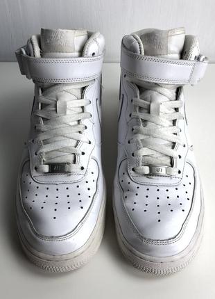 Nike air force 1 mid white мужские кроссовки3 фото