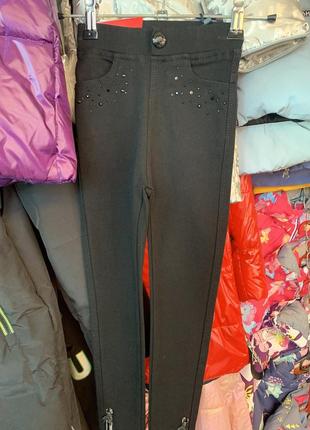 Лосины черные меркатто на девочек. осень 2025