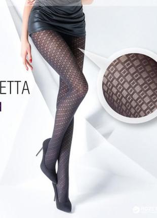 Эффектные плотные колготки с рисунком 2-s 60 den giulia marietta фиолетовые