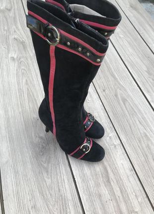 Сапожки medea made in italy натуральные замшевые туфли сапоги ботинки итальянские брендовых стильные актуальные тренд дизайнерские2 фото