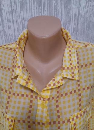 Тоненькая , легкая, желтая рубашка2 фото