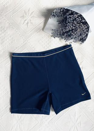 Шорты женские короткие nike спортивные синие шорты - m