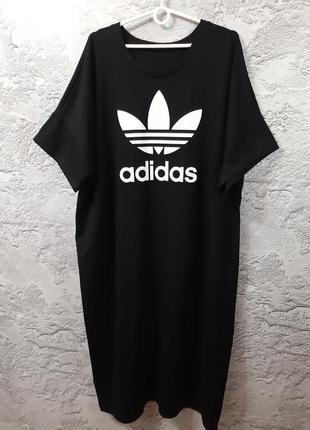 Стильное платье-футболка больших размеров с 50-го по 72-й