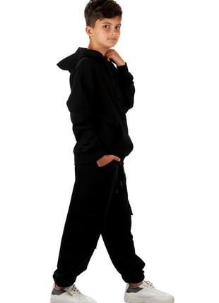 Стильні брюки карго підліткові двонитка , трендові спортивні штани з кишенями для хлопчиків підлітків, штаны карго для мальчиков с карманами10 фото