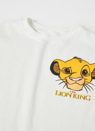 Комплект двойка с принтом the lion king © disney zara костюм базовый набор футболка и шорты3 фото
