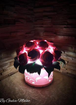 Светильник розовые розы2 фото
