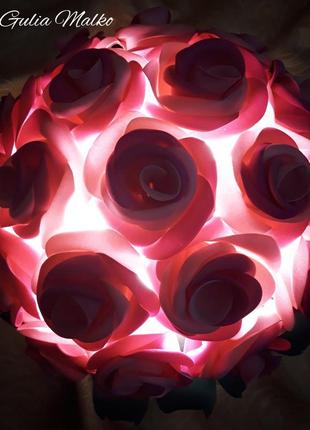 Світильник рожеві троянди5 фото
