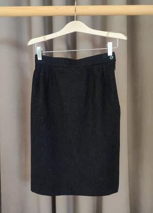 Стильная шерстяная винтажная юбка yves saint laurent🔥🔥🔥1 фото