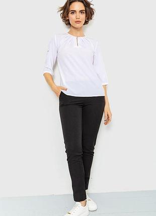 Блуза однотонна  колір білий 230r1121-4