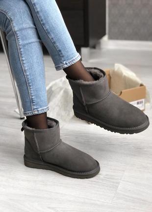 💜Ugg button black, угги женские зимние с пуговицей, чёрные