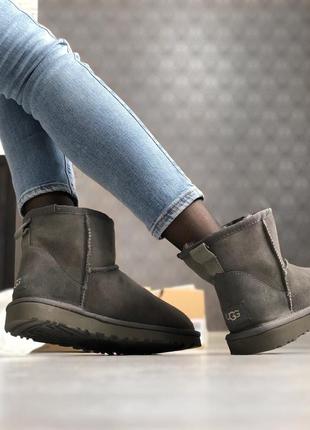 💜ugg short grey💜угги женские зимние серые с мехом4 фото