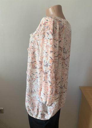 Стильная фирменная блузка в интересном принте, батал6 фото