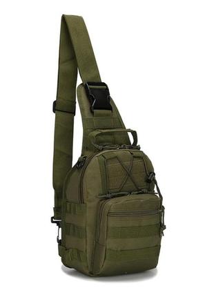 Тактична сумка наплічник військовий підсумок сумка слінг нагрудна через плече армійська