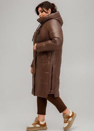 Пальто мюнхен коричневый 50 (101549)2 фото