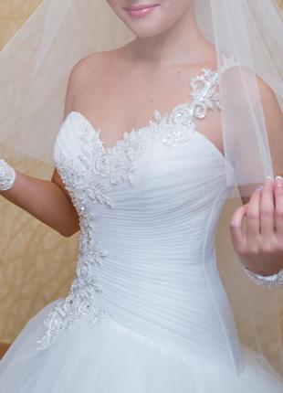 Свадебное платье р-р xs-s для стройной изящной девушки4 фото