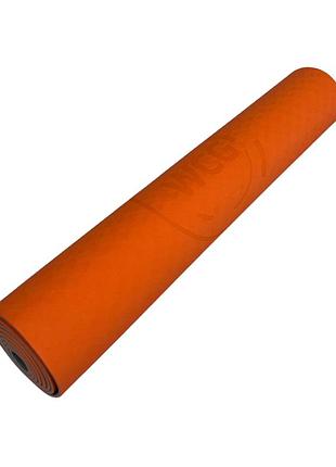 Коврик для йоги и фитнеса tpe 183 х 61 см толщина 4мм (йога мат) wcg m7