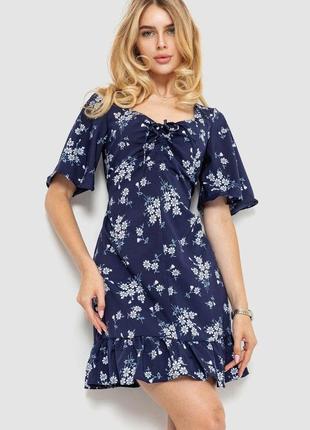 Сукня з принтом  колір темно-синій 230r036