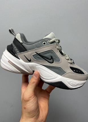 Жіночі, якісні кросівки nike m2k tekno ‘atmosphere grey black’ 2