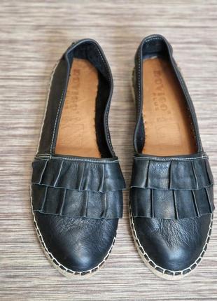 Удобные, мягкие, стильные кожаные эспадрилии из натуральной кожи rovigo