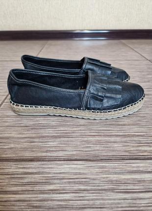 Удобные, мягкие, стильные кожаные эспадрилии из натуральной кожи rovigo