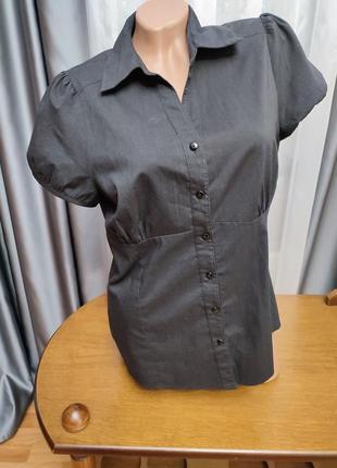 Красивая рубашка блузка большого размера батал рубашка на пуговицах9 фото