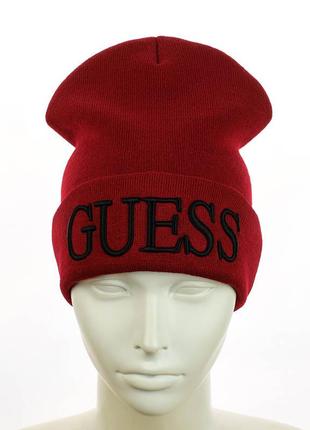 Молодежная шапка "guess"2 фото