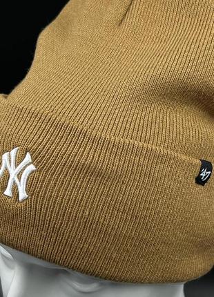 Оригинальная  бежевая шапка 47 brand new york yankees  b-brnck17ace-qla5 фото