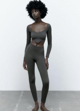 Топ в рубчик zara