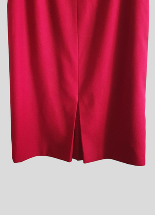 Шерстяная юбка темно- красная прямого  кроя windsmoor, англия.4 фото