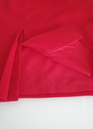 Шерстяная юбка темно- красная прямого  кроя windsmoor, англия.6 фото
