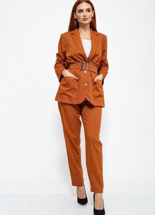 Костюм жіночий, колір теракотовий, 115r389