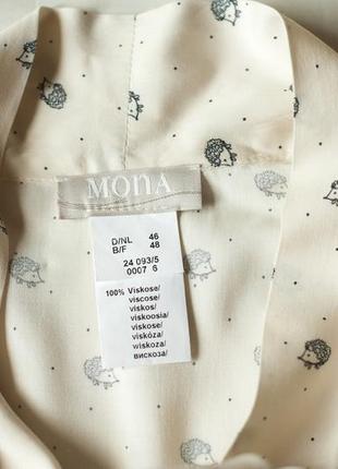 Молочная блузка с ежами женская mona, размер 3xl, 4xl7 фото