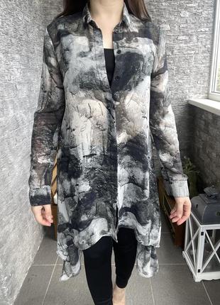 Мраморна сорочка oversized / мармур divided / h&m