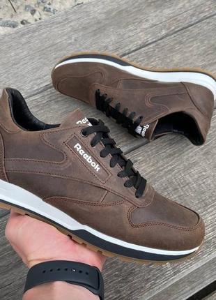 Мужские кожаные кроссовки reebok