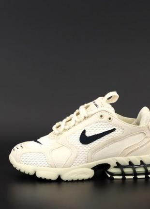 Кроссовки в стиле nike air zoom spiridon cage 2 stussy beige премиум трендовые качественные кроссовки унисекс стильные3 фото