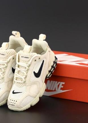 Кроссовки в стиле nike air zoom spiridon cage 2 stussy beige премиум трендовые качественные кроссовки унисекс стильные6 фото