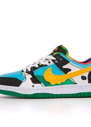 Кроссовки в стиле nike sb dunk low ben &amp; jerry's chunky dunky уникальные разноцветные премиум кроссовки женские стильные1 фото