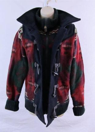 Куртка дафлкот різнобарвна вовняна *desigual* 44-46р
