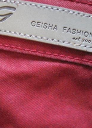 Новые бордовые стрейч. джинсы "geisha" р. s высокий рост9 фото