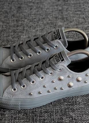 Кеды converse chuck taylor all star leather нат нубук оригинал4 фото