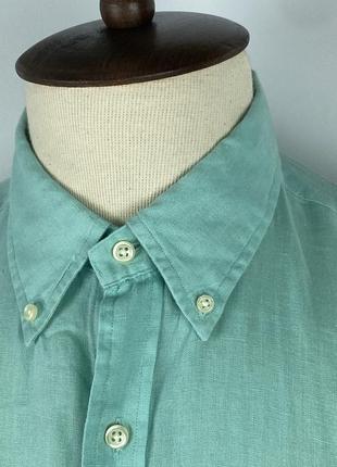 Оригинальная мужская льняная рубашка рубашка polo ralph lauren classic fit linen shirt7 фото