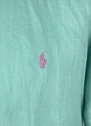 Оригинальная мужская льняная рубашка рубашка polo ralph lauren classic fit linen shirt6 фото