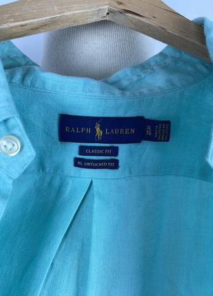 Оригінальна чоловіча лляна сорочка рубашка polo ralph lauren classic fit linen shirt8 фото